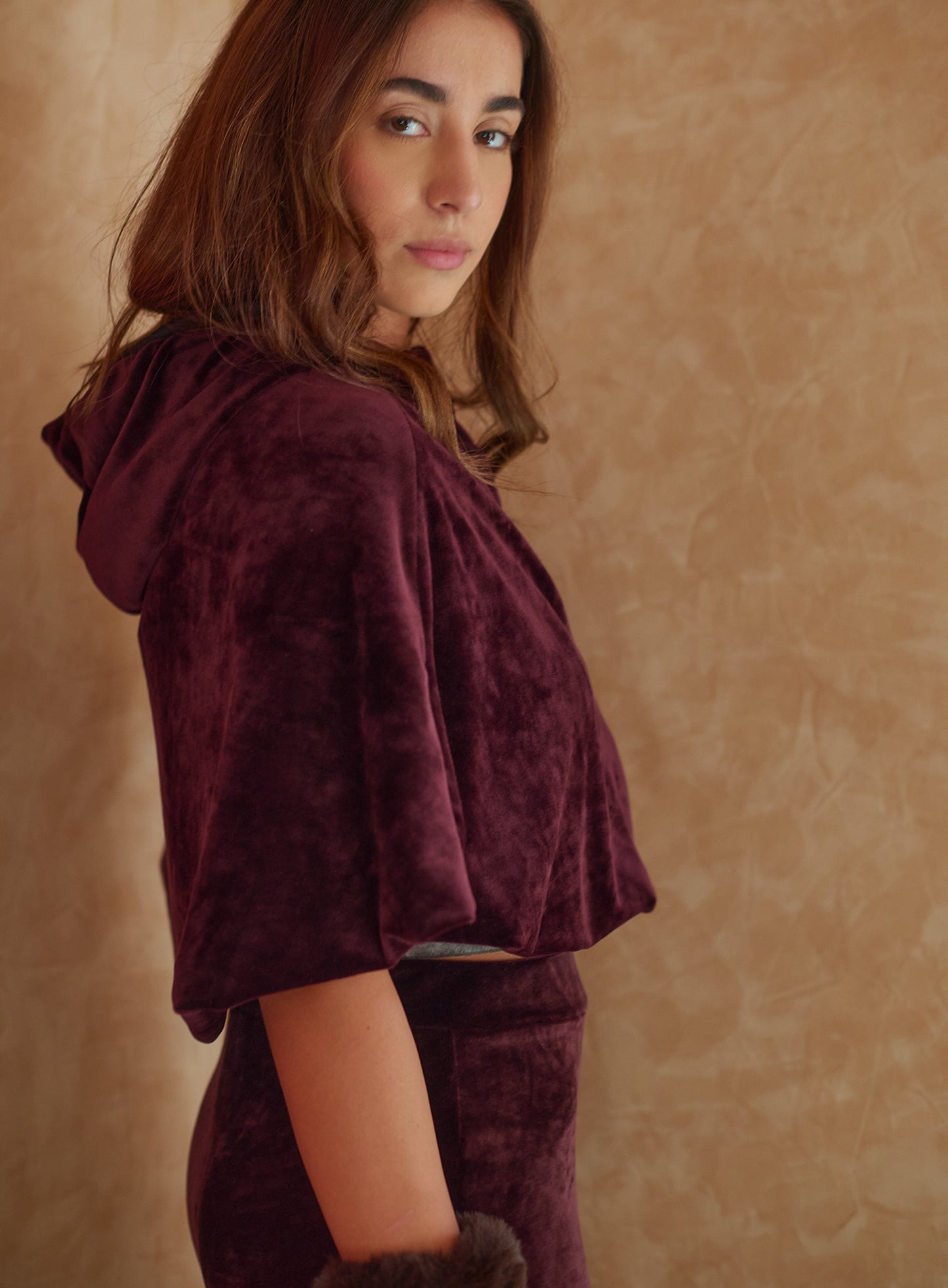 The Kylie Velvet Cape