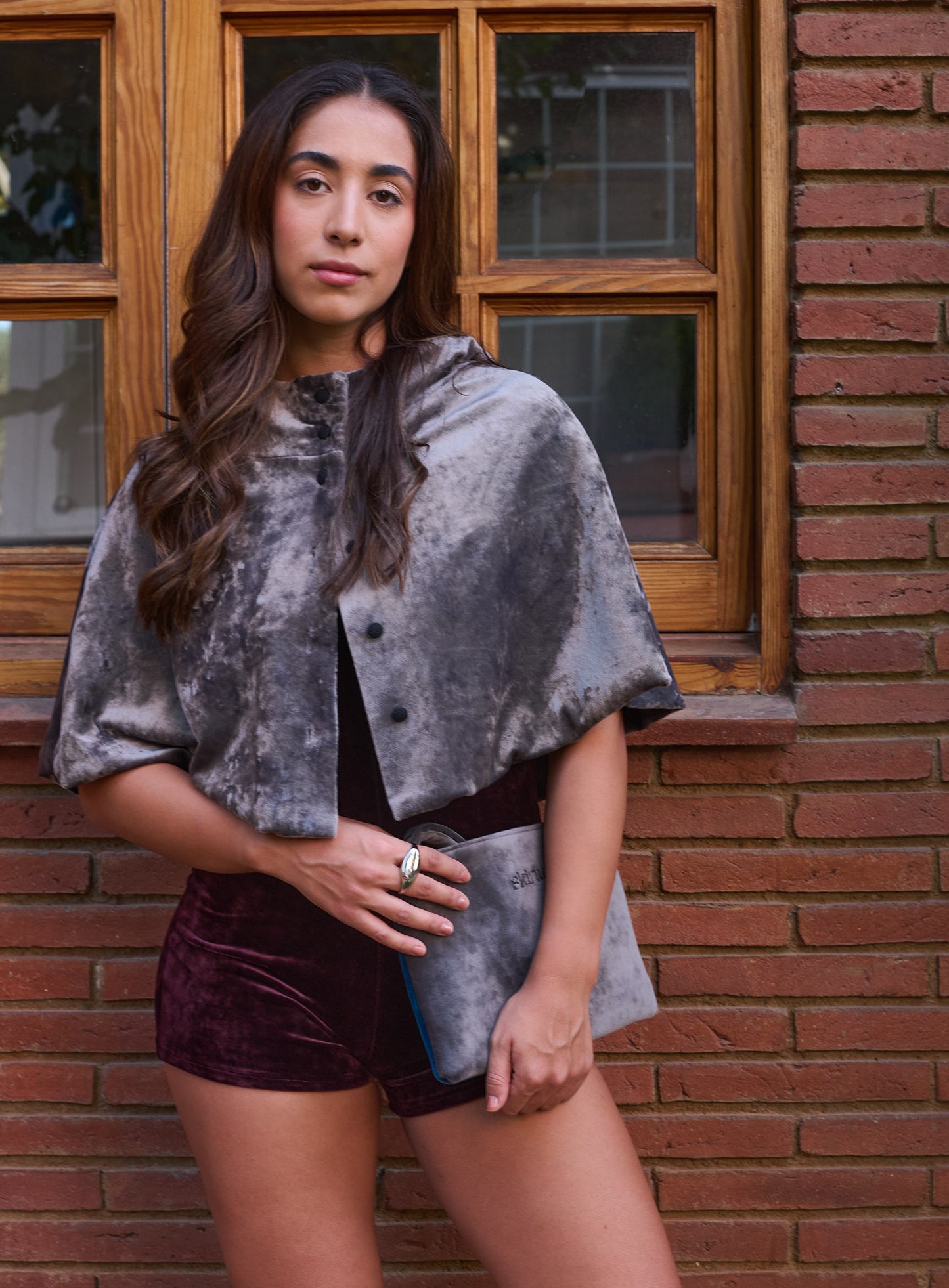 The Kylie Velvet Cape